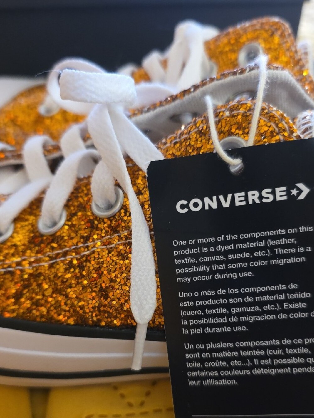 Converse Adult Glitter Low Top Sneakers - Copper - Picture 7 of 8